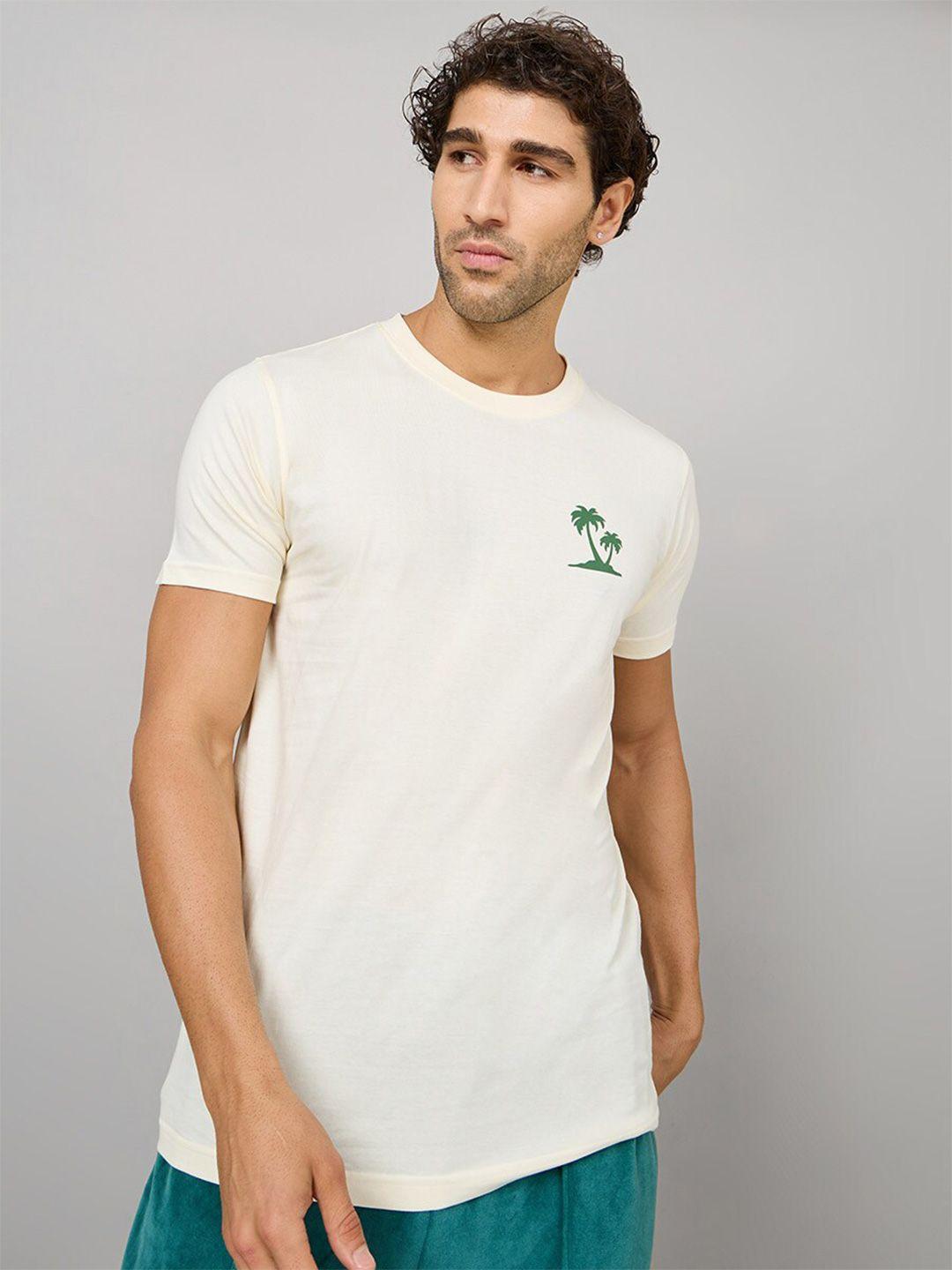 styli-men-palm-print-regular-fit-t-shirt