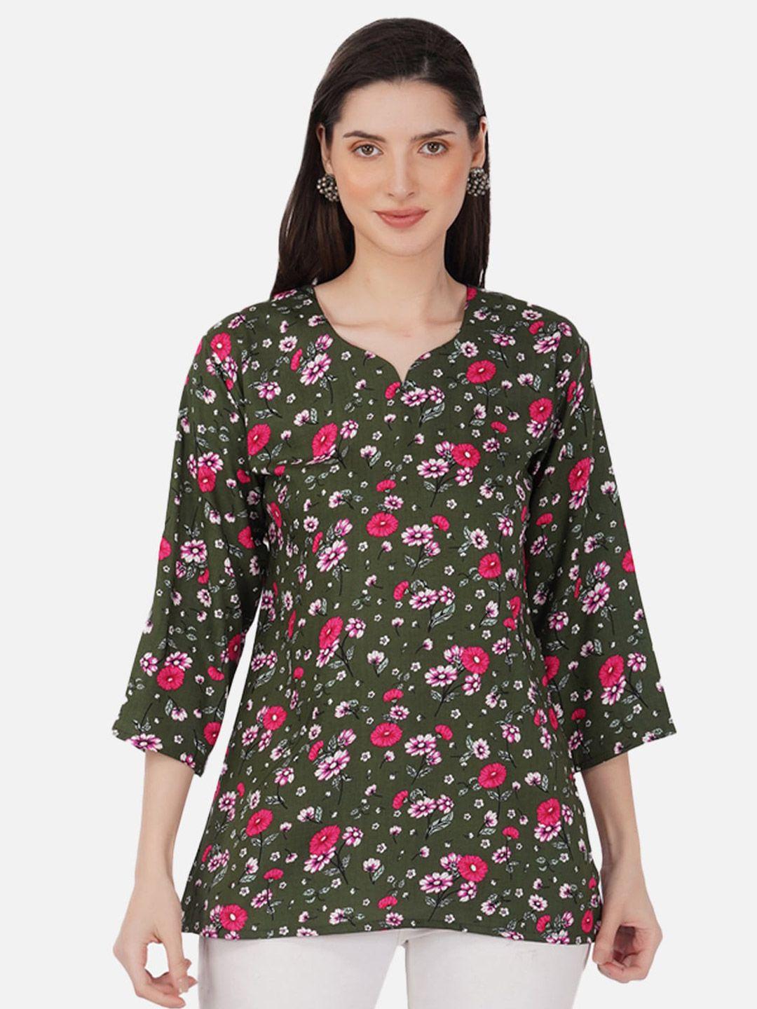 romaisa-floral-printed-sweetheart-neck-three-quarter-sleeves-top