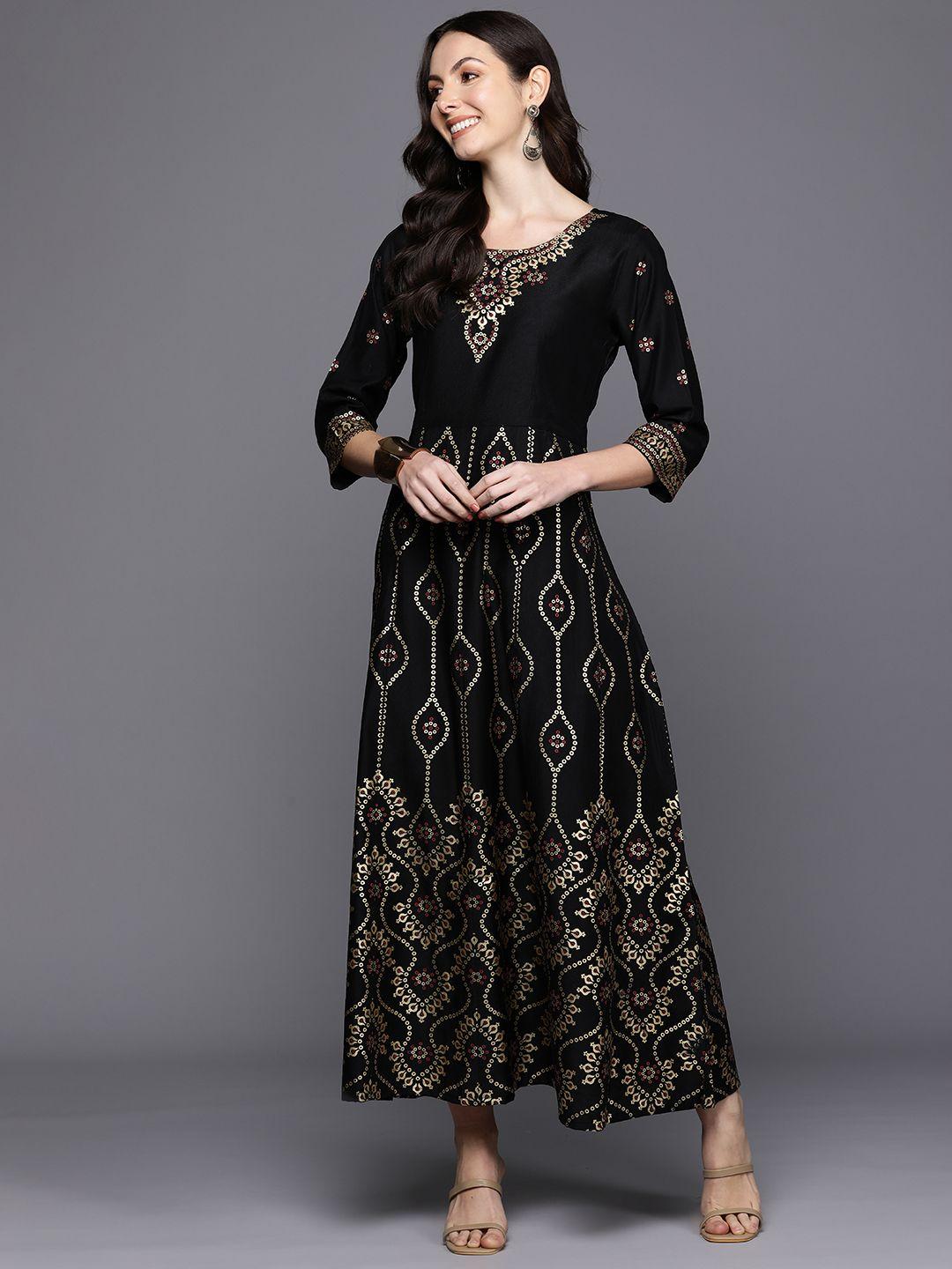 indo-era-ethnic-motifs-foil-print-liva-a-line-maxi-dress