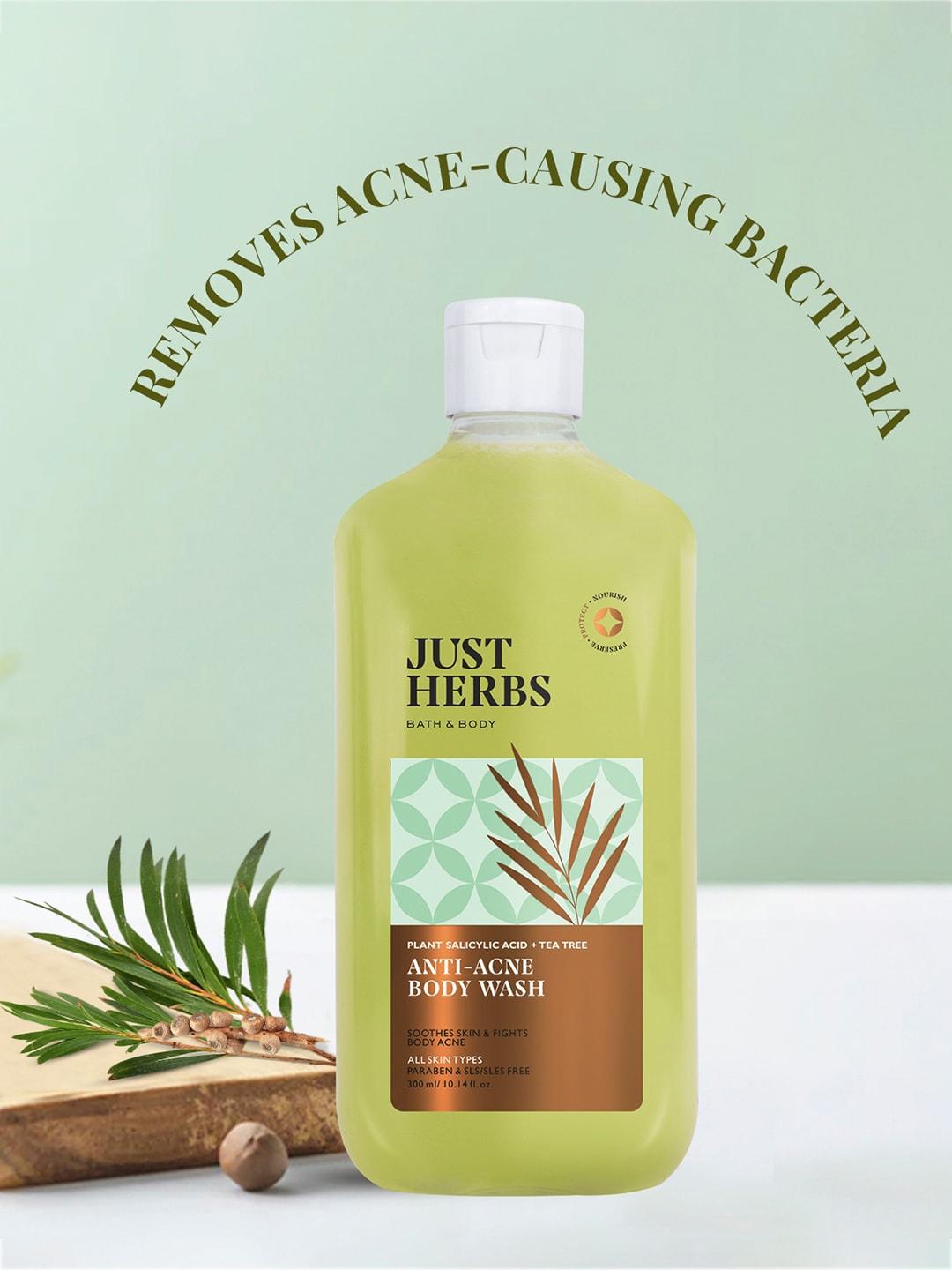 Just Herbs Anti-Acne Body Wash With Green Tea & Plant Salicylic Acid - 300 ml