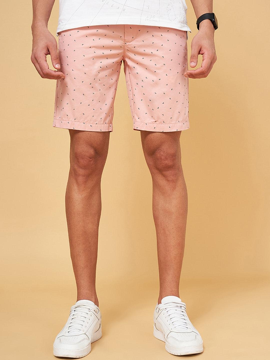 BYFORD by Pantaloons Men Mid-Rise Conversational Printed Slim Fit Shorts
