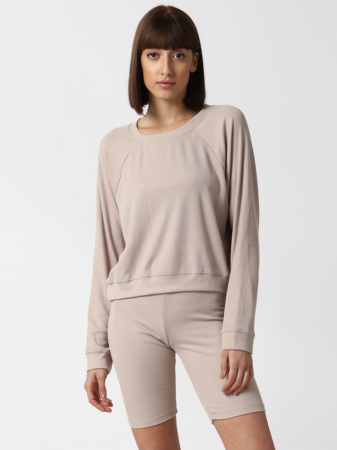 forever-21-taupe-t-shirt-with-shorts