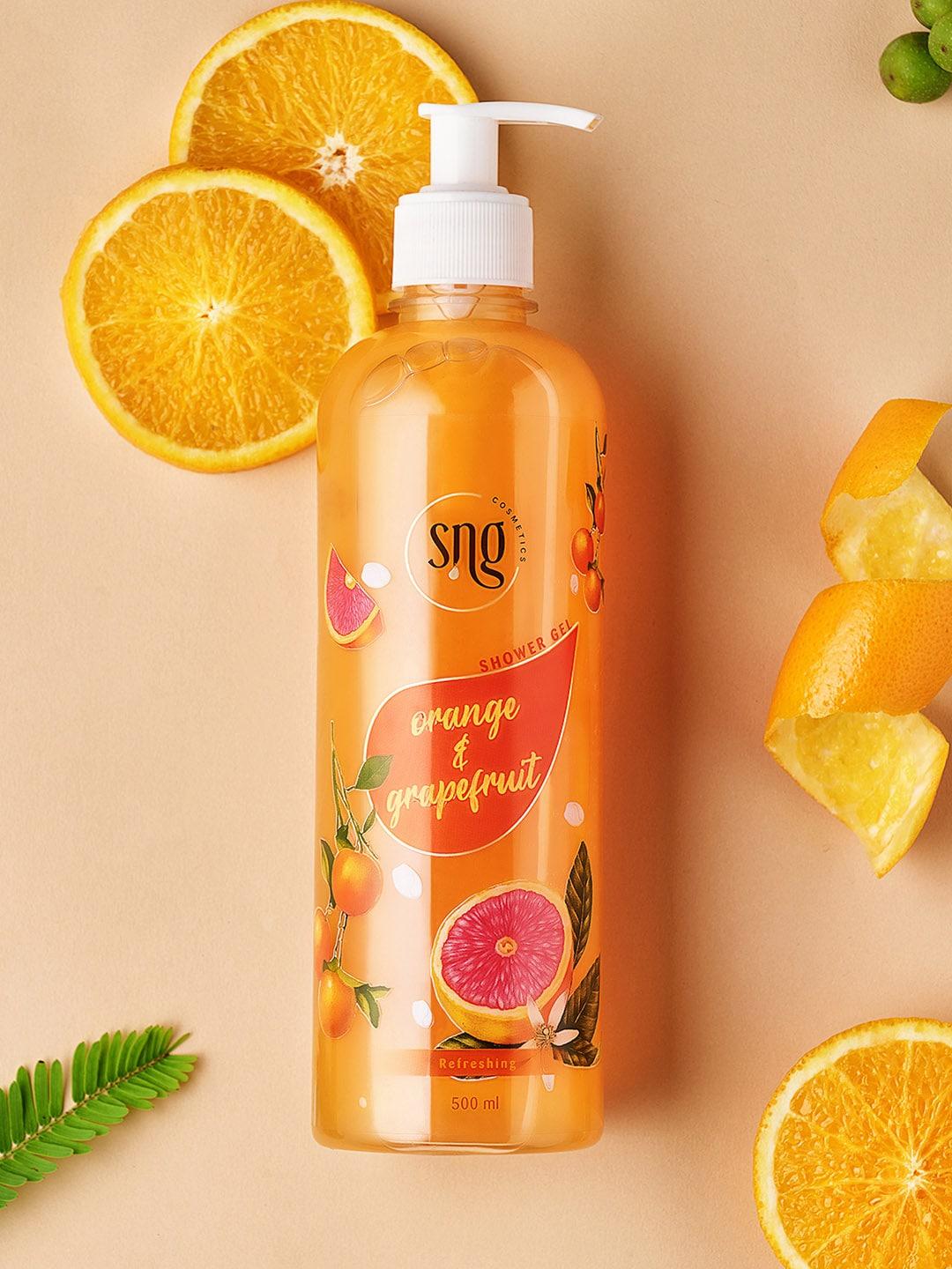 SNG Cosmetics Refreshing Orange & Grapefruit Shower Gel - 500ml