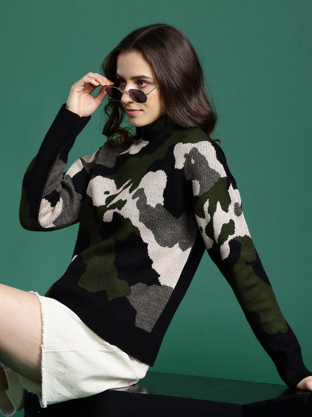 dressberry-high-neck-camouflage-pullover