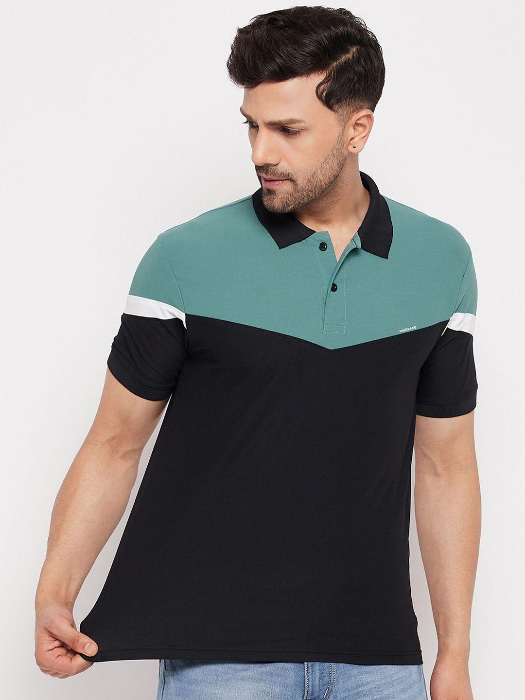 okane-colourblocked-polo-collar-t-shirt