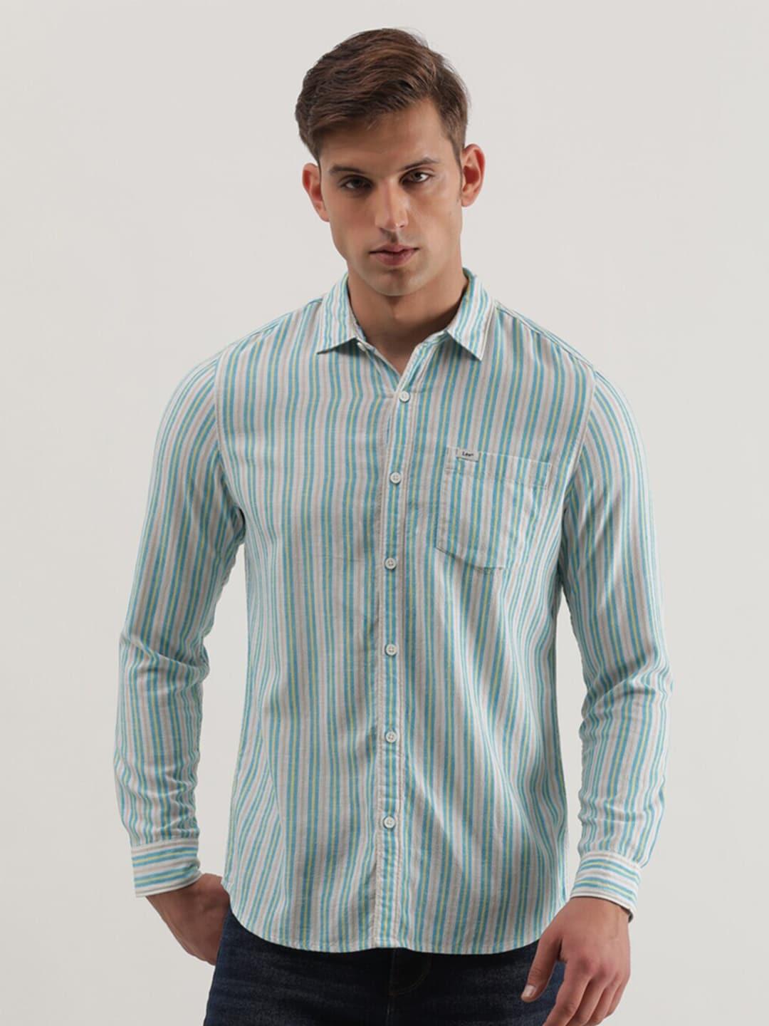lee-slim-fit-vertical-striped-casual-shirt