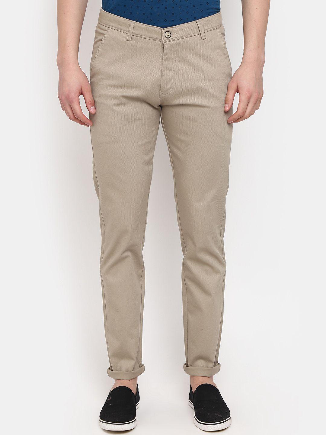 V-Mart Men Slim Fit Mid-Rise Cotton Trousers