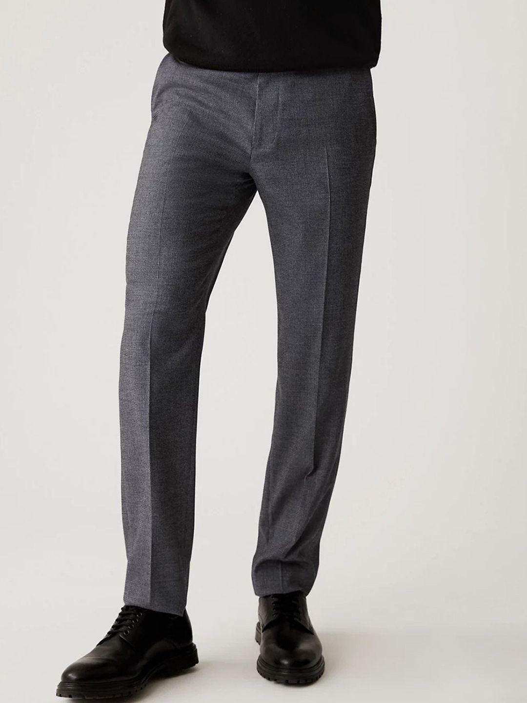 marks-&-spencer-men-mid-rise-formal-trousers