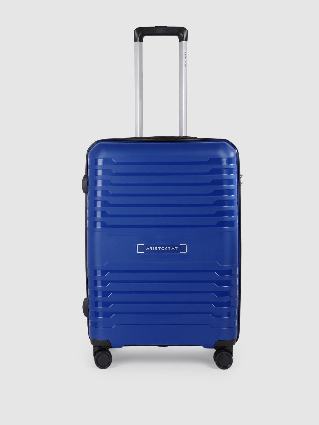 Aristocrat Striped Hard-Sided Medium Trolley Suitcase