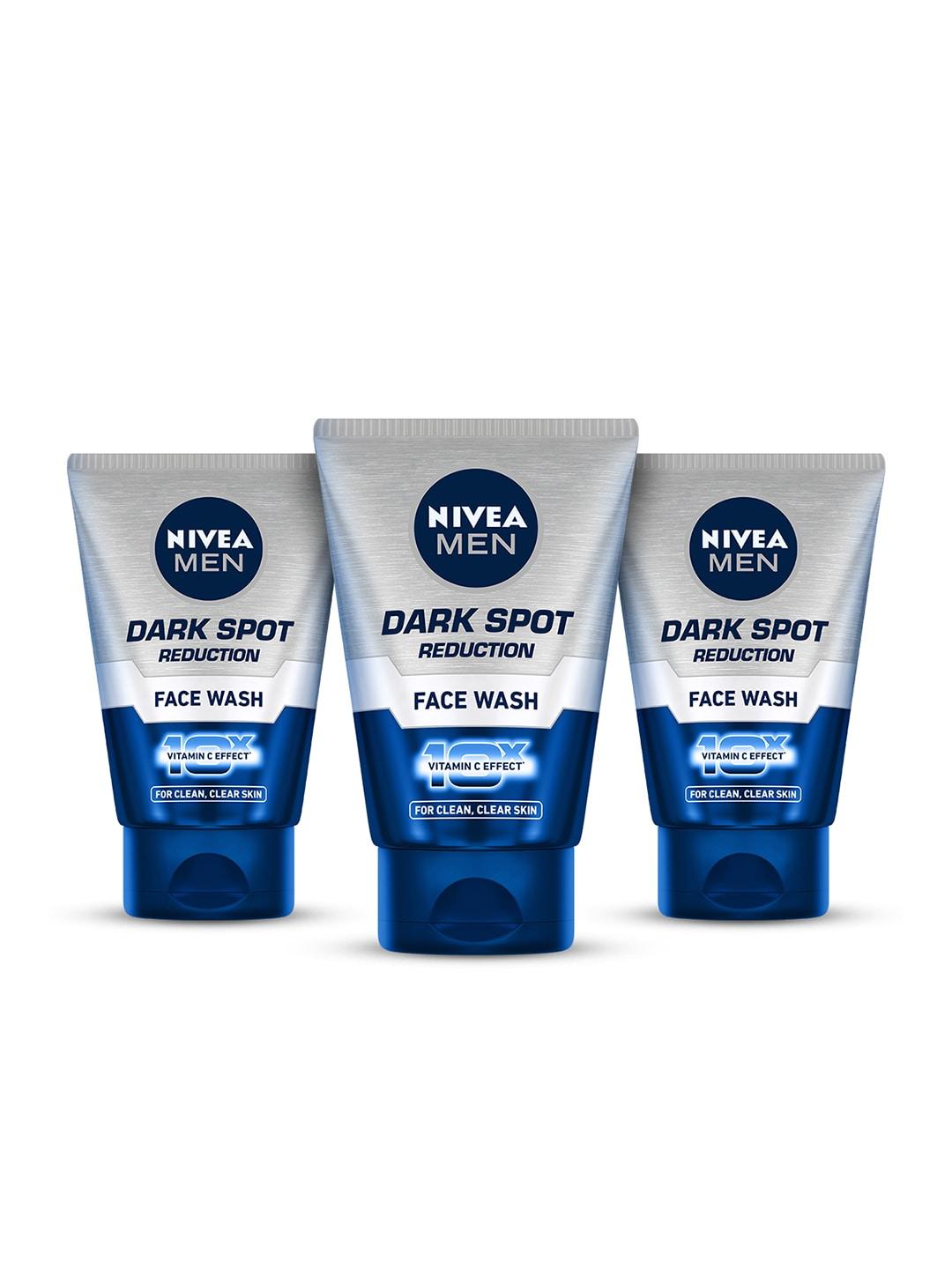 Nivea Men Set of 3 Dark Spot Reduction Face Wash with 10X Vitamin C Effect - 100ml each