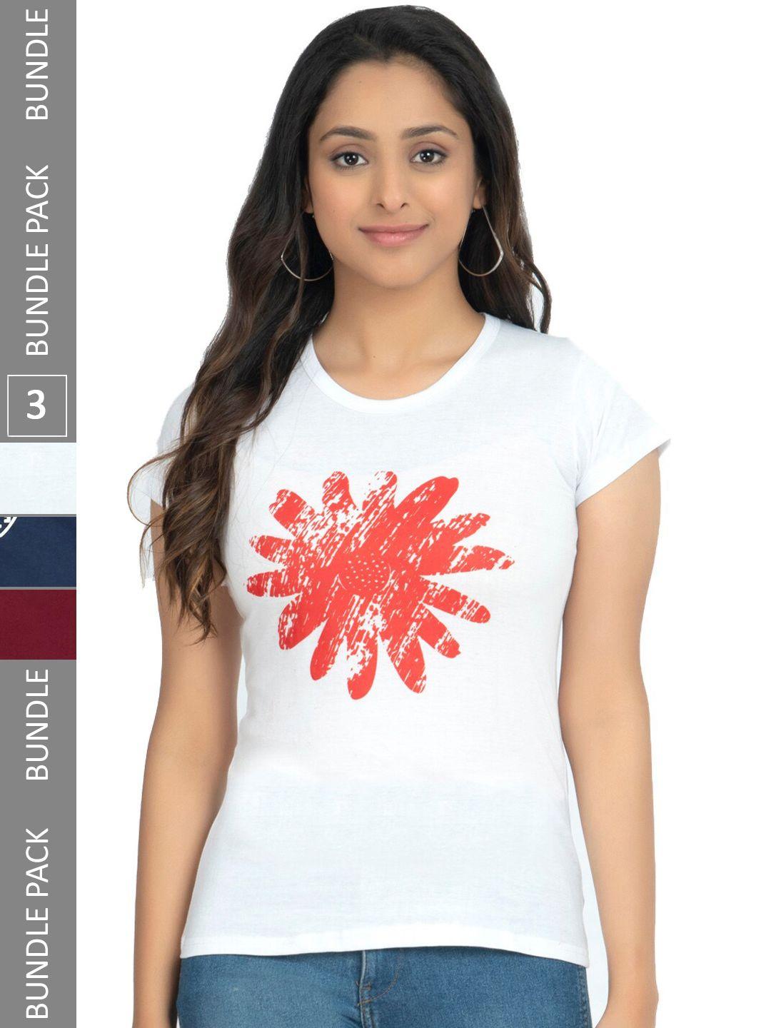 indiweaves-pack-of-3-conversational-printed-pure-cotton-t-shirt
