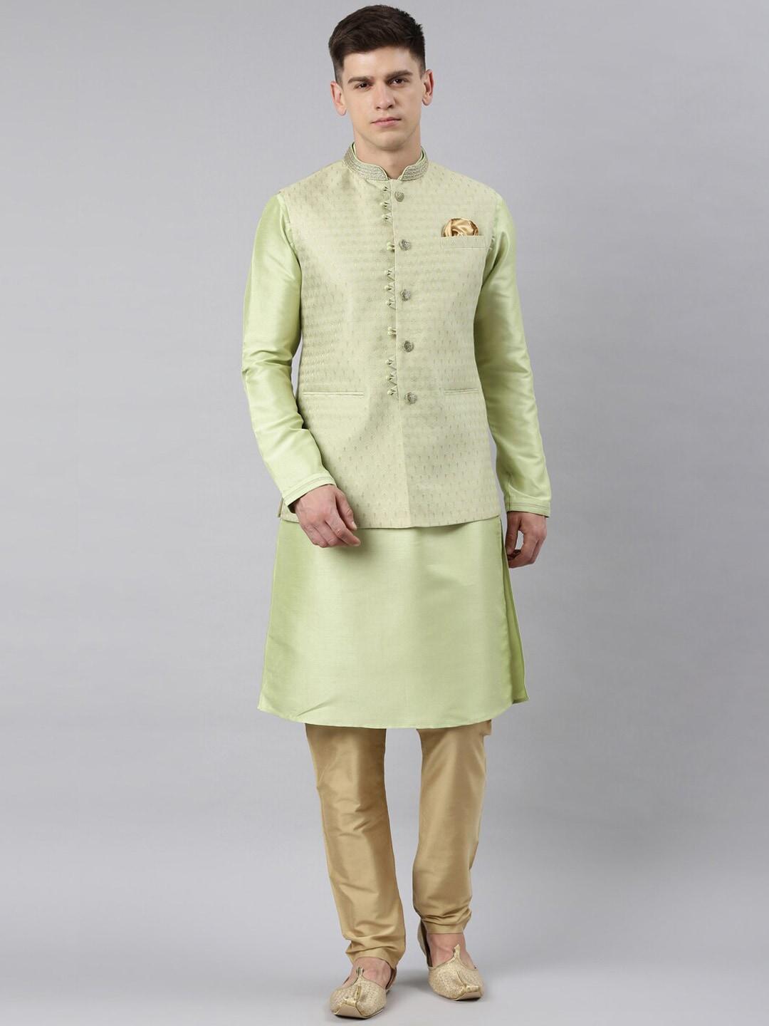 theethnic.co-ethnic-motifs-printed-mandarin-collar-jacket-kurta-with-churidar