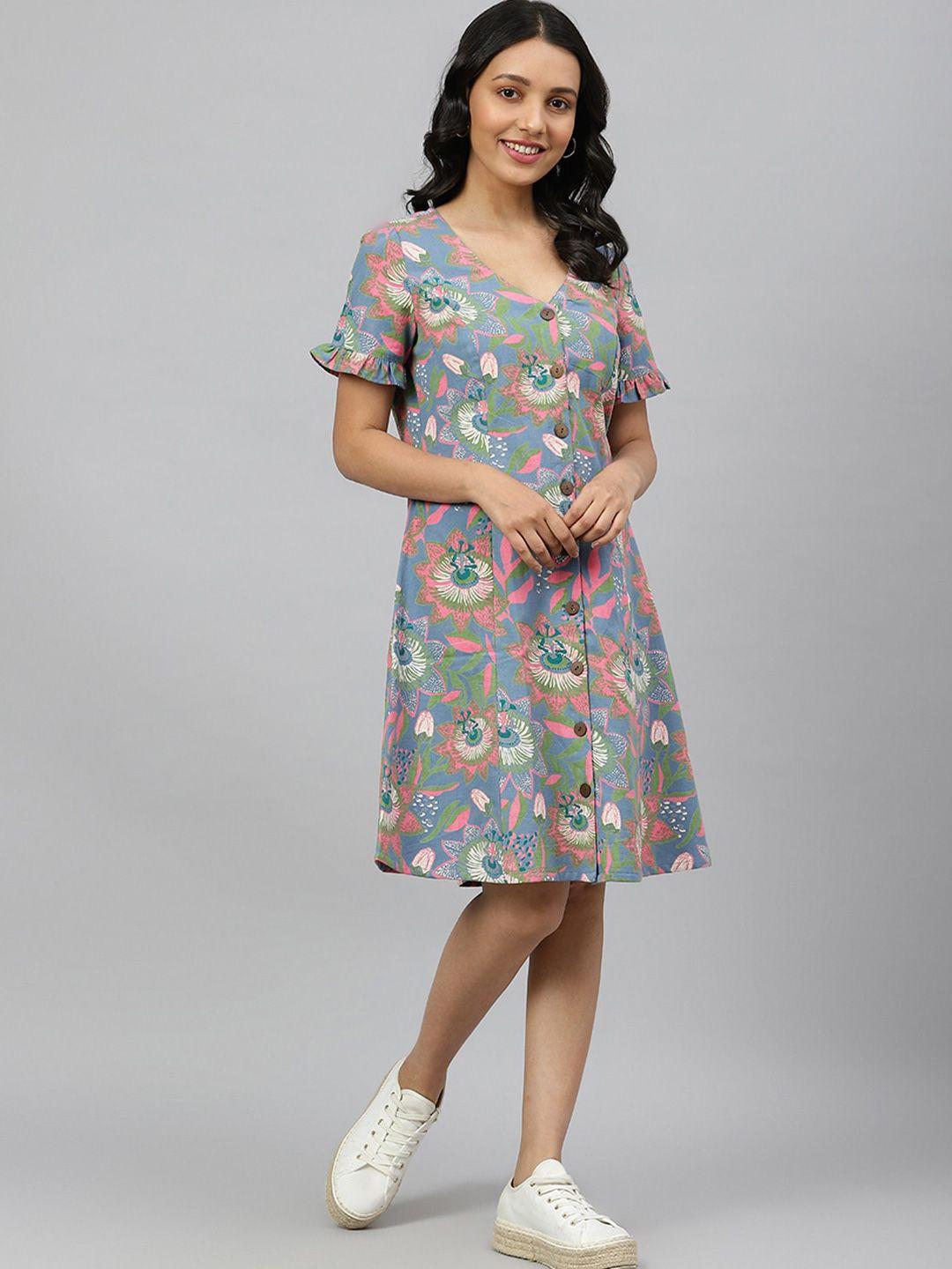 fabindia-floral-print-a-line-dress