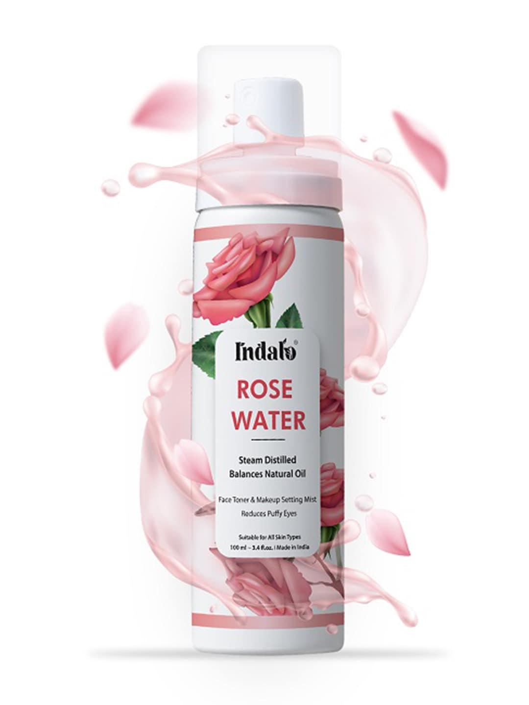 INDALO Steam Distilled Rose Water Toner & Mist For Hydrated Glowing Skin - 100ml