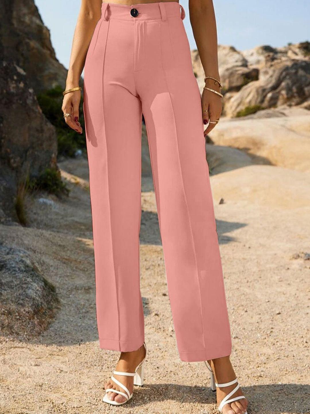 Wuxi Women Relaxed Straight Leg High-Rise Trousers