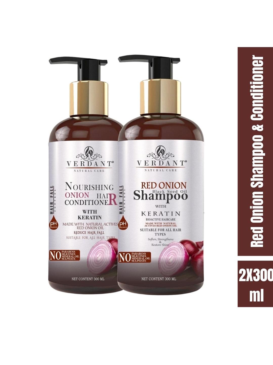 Verdant Natural Care Set of Red Onion Hair Shampoo & Hair Conditioner - 300ml each