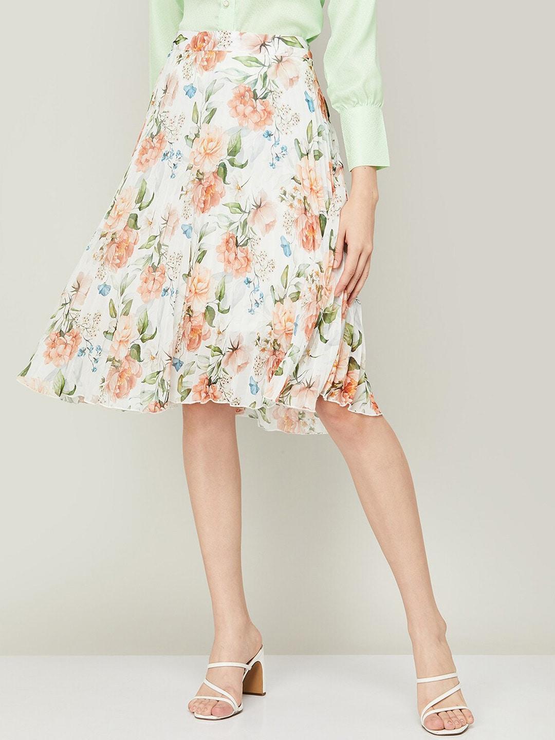 CODE By Lifestyle Floral Printed Flared Skirts