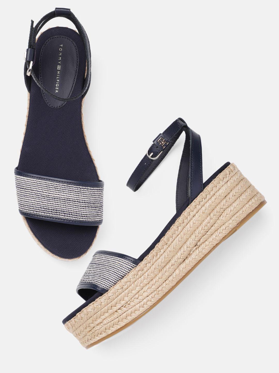 tommy-hilfiger-women-textured-mid-top-platform-sandals-with-buckle-detail