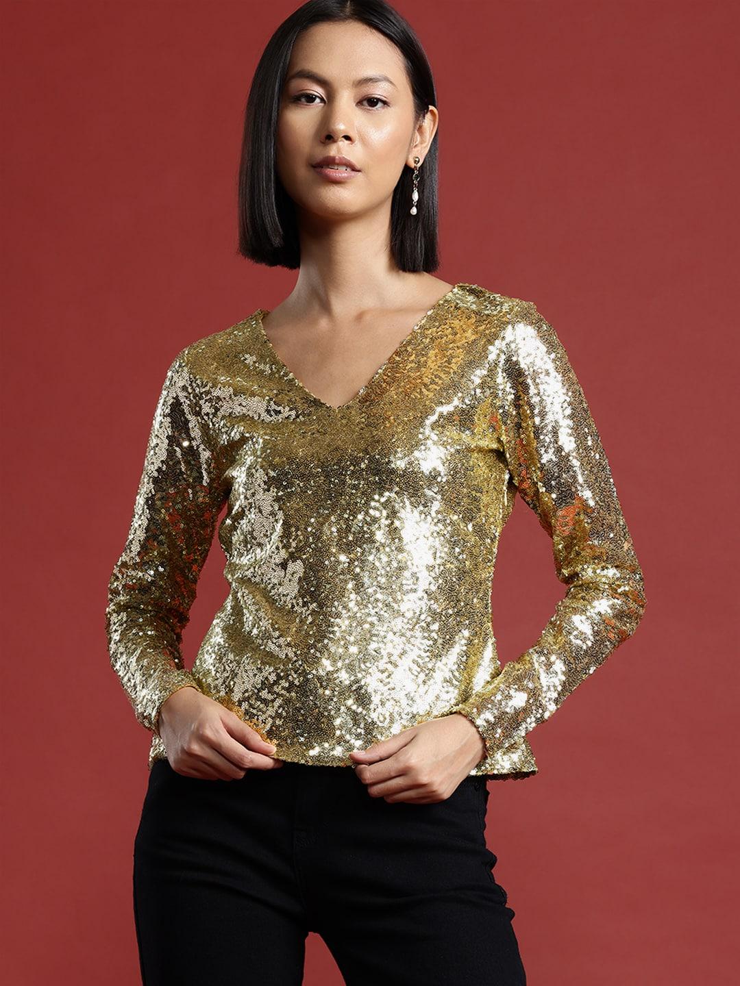 all about you All-Over Sequin Embellished Top