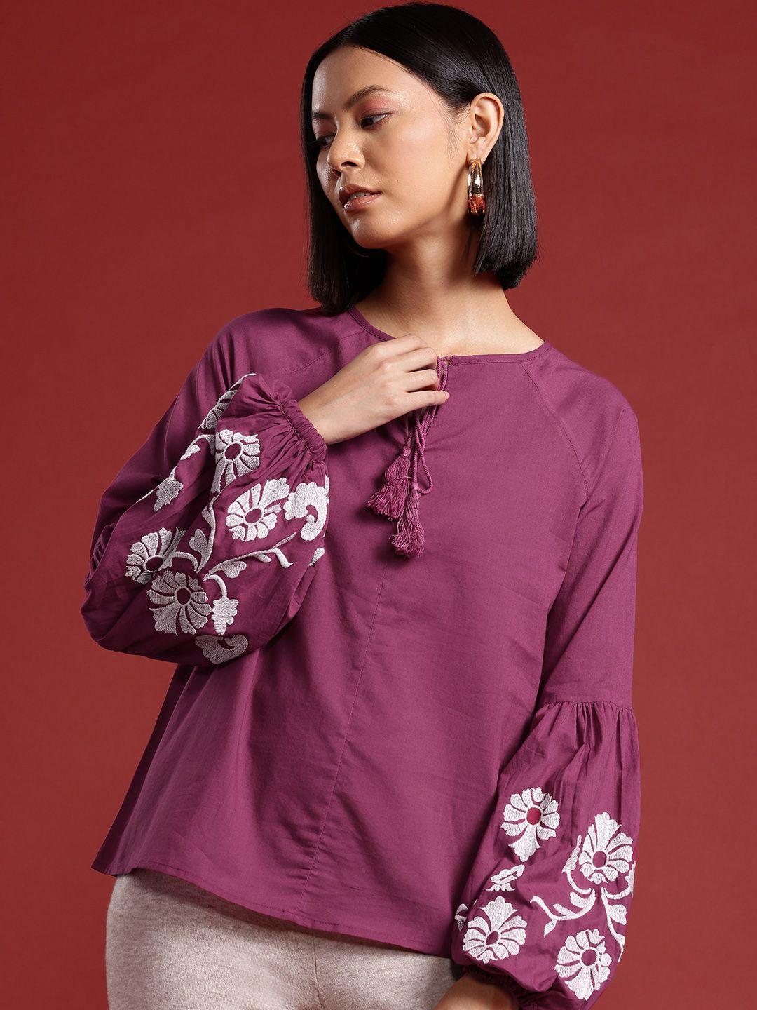 all-about-you-tie-up-neck-embroidered-detail-cotton-top