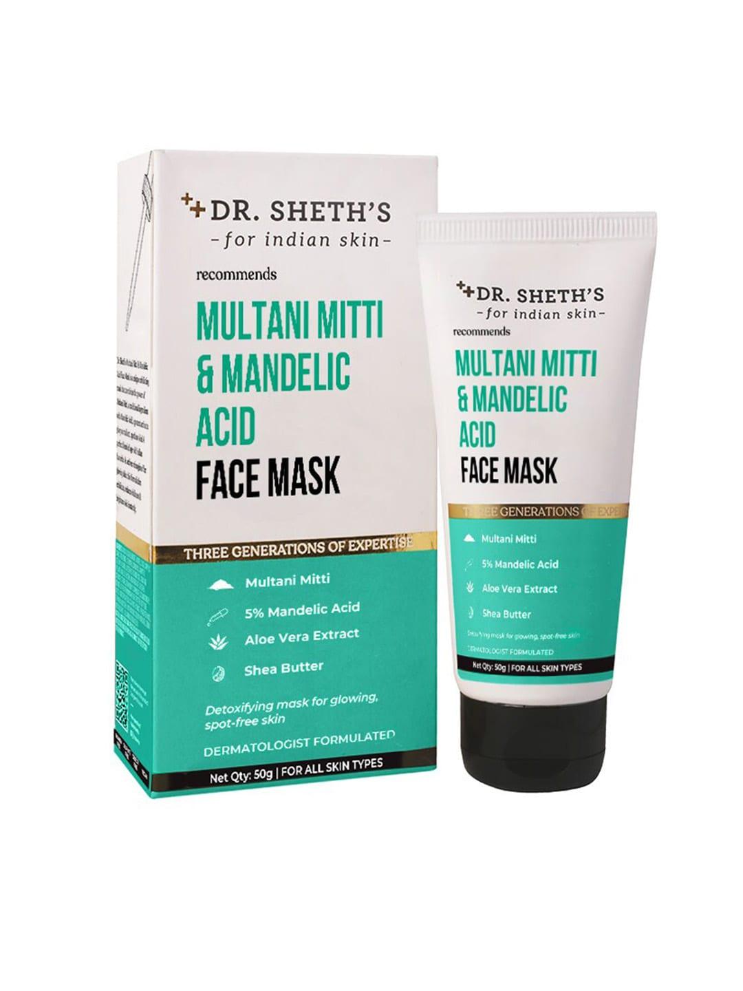DR. SHETHS Multani Mitti & Mandelic Acid Face Mask with Aloevera & Shea Butter - 50 g