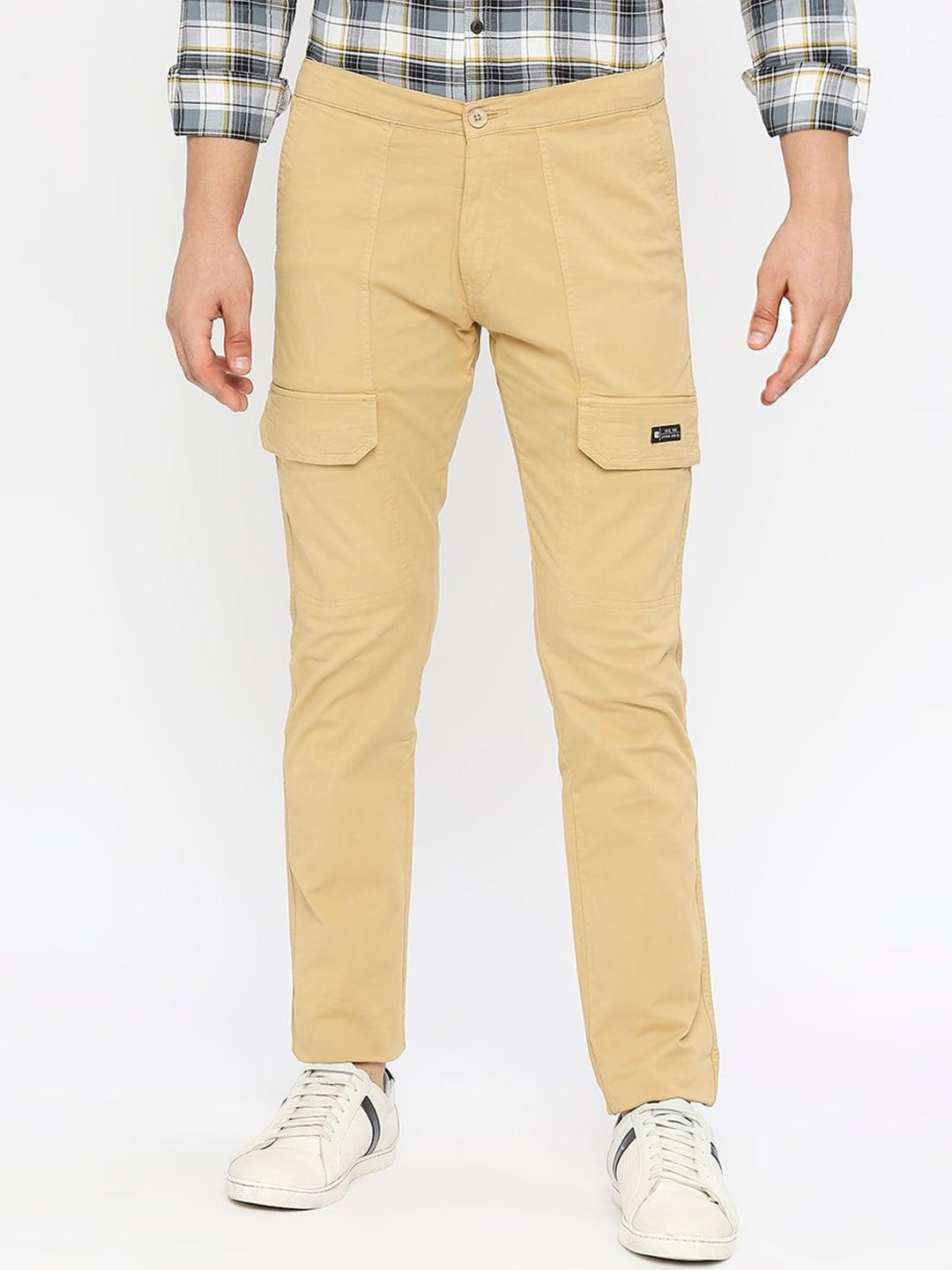 spykar-men-slim-fit-cotton-cargos-trousers