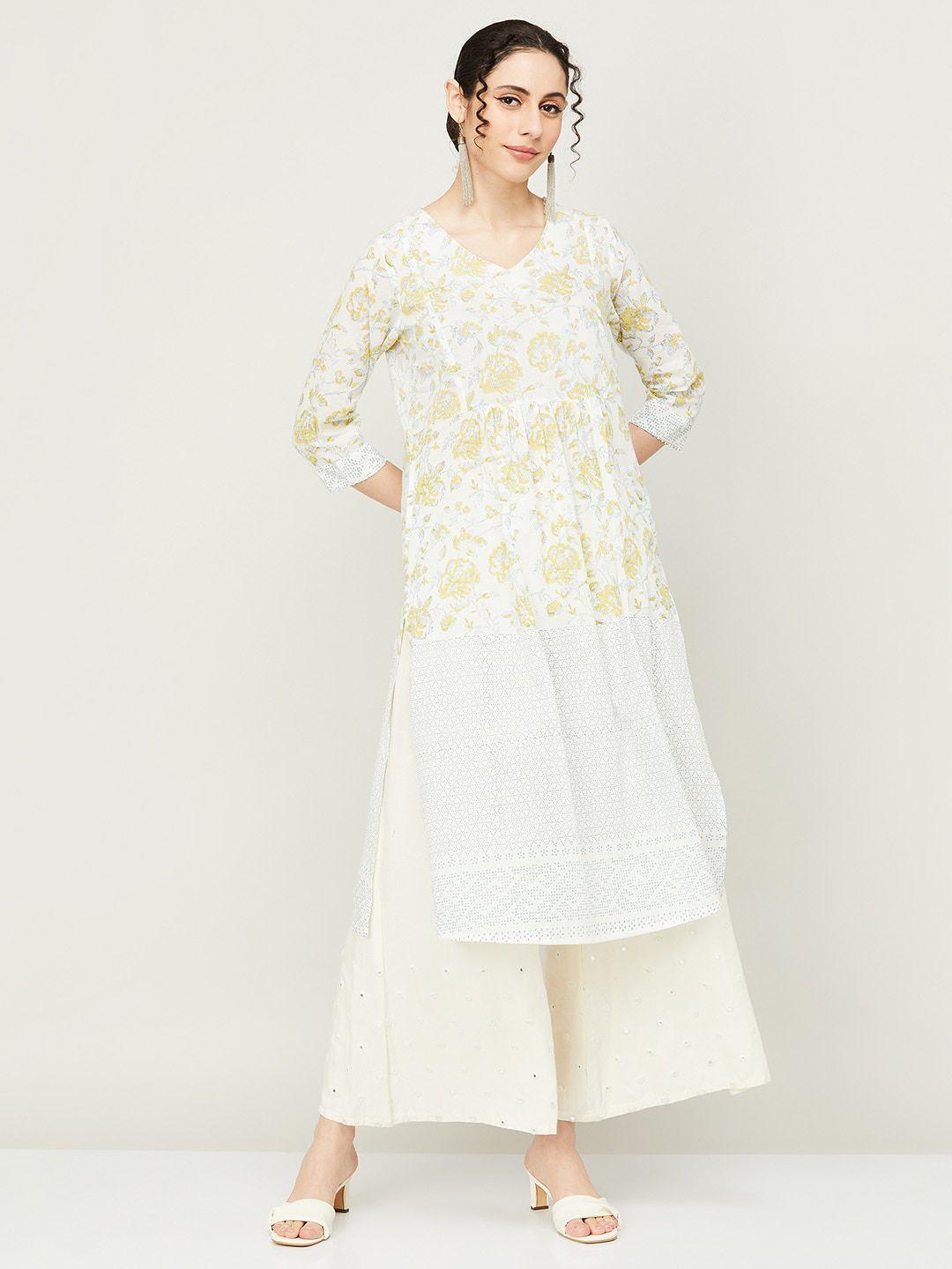 melange-by-lifestyle-floral-printed-pure-cotton-kurta