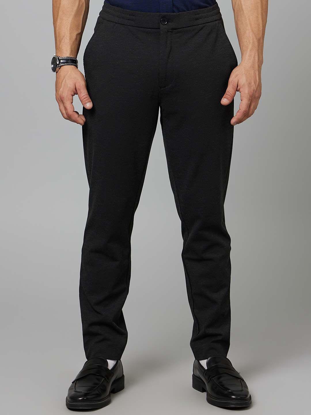 celio-men-mid-rise-plain-cotton-slim-fit-trousers