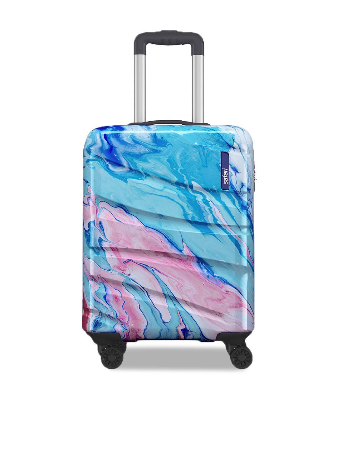 Safari Printed Hard-Sided Cabin Trolley Suitcase