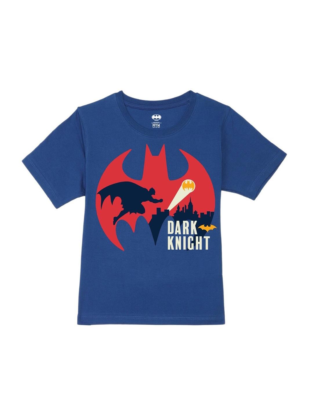 Wear Your Mind Boys Graphic Batman Printed Pure Cotton T-Shirt
