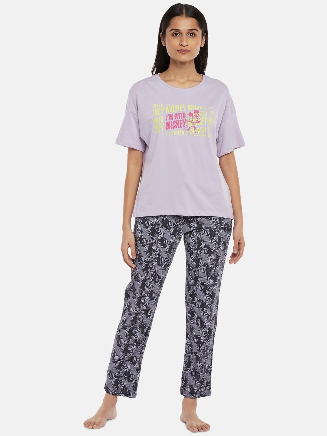 Dreamz by Pantaloons Typography Printed Pure Cotton Night Suit