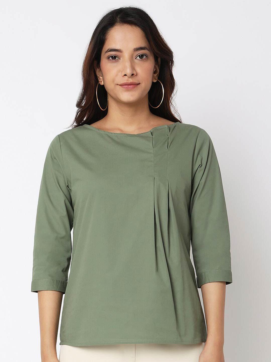 not-so-pink-olive-green-cotton-top
