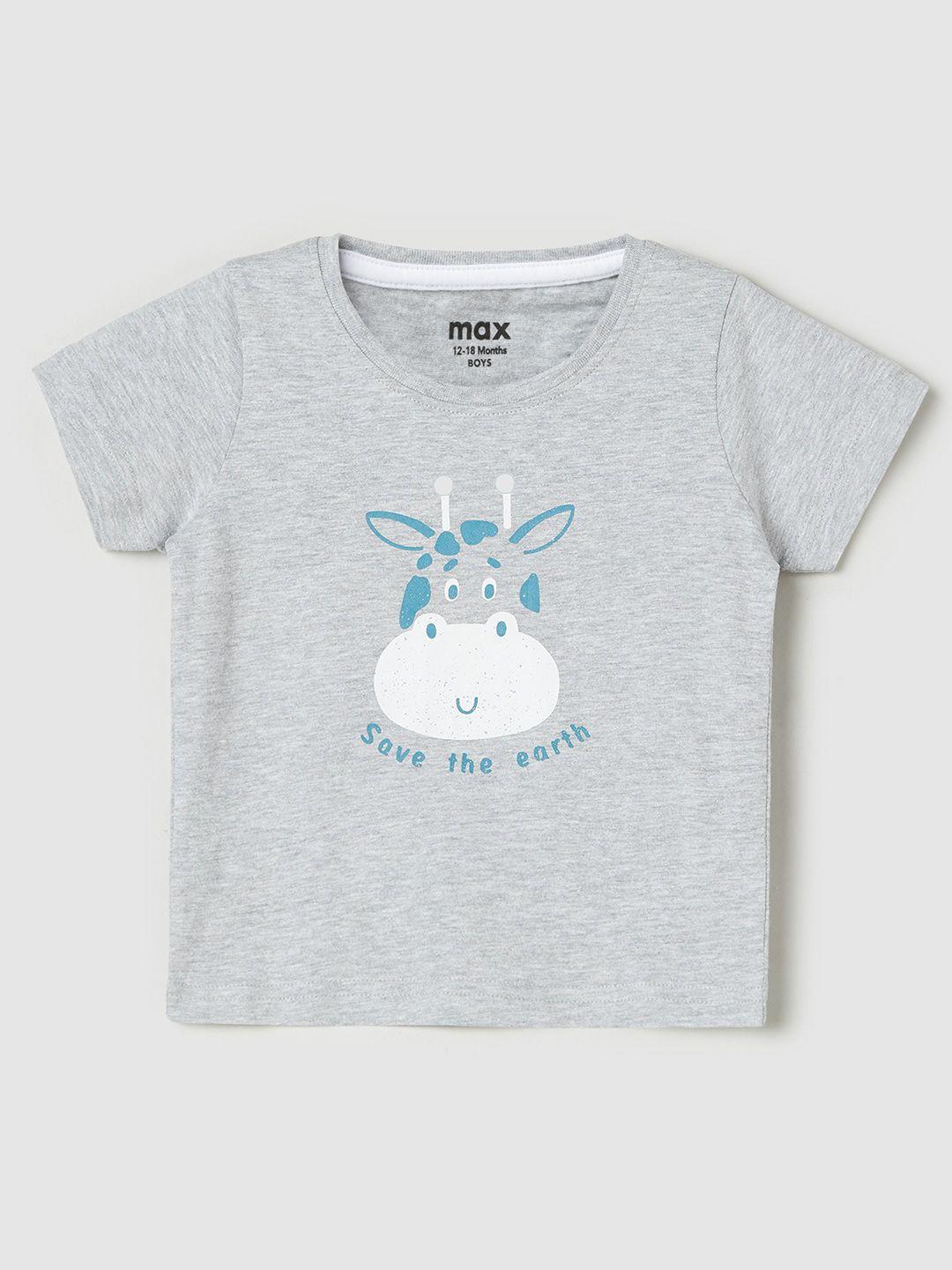max Infants Boys Graphic Printed Cotton T-shirt
