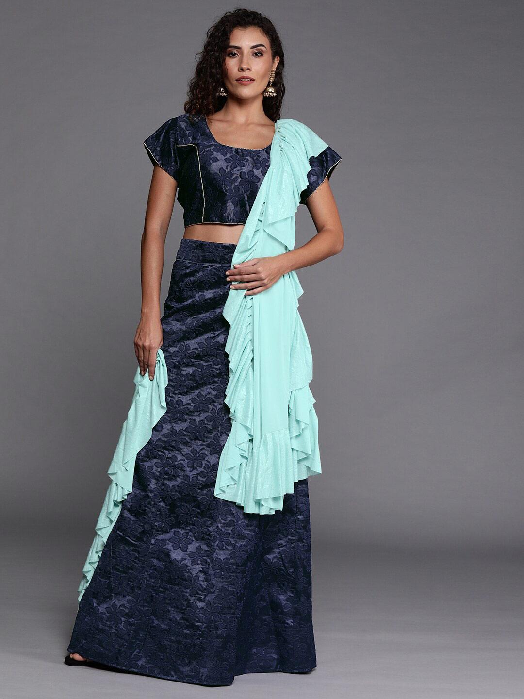 Sangria Woven Design Silk Lehenga Choli