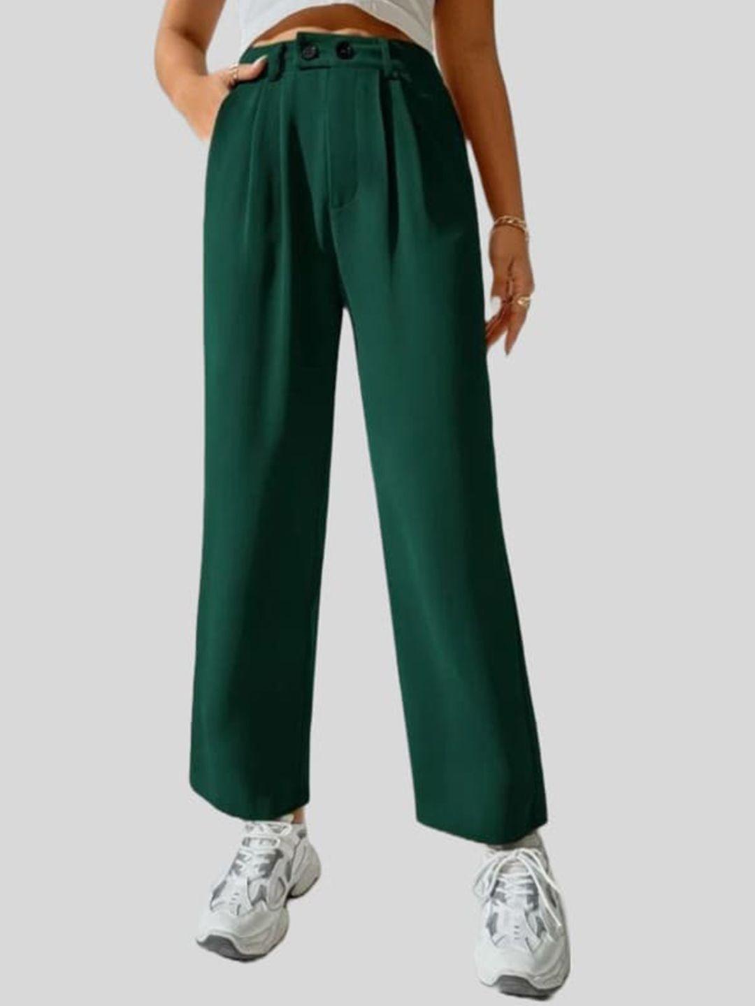 fnocks-women-comfort-pure-cotton-pleated-parallel-trousers