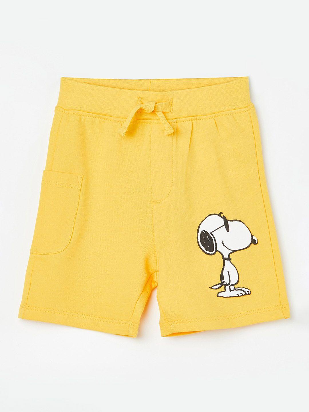 juniors-by-lifestyle-boys-snoopy-printed-pure-cotton-shorts