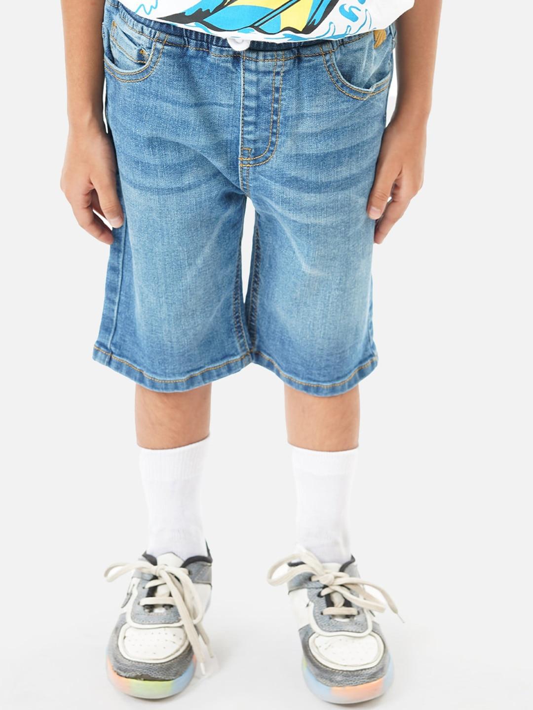 Zalio Boys Washed Pure Cotton Denim Shorts