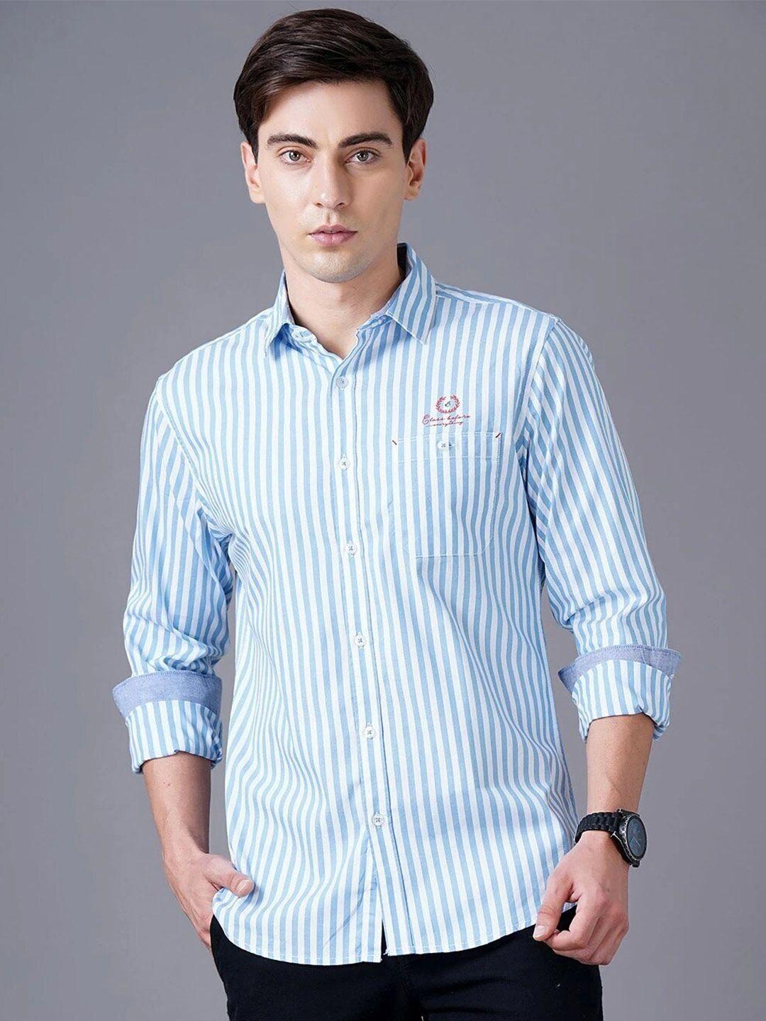 british-club-smart-slim-fit-vertical-striped-casual-pure-cotton-shirt