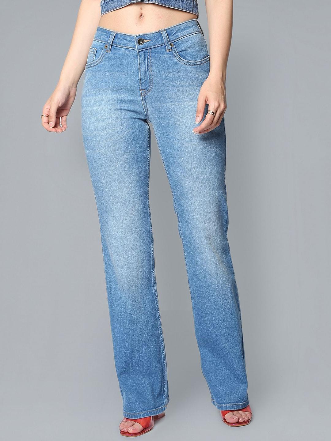 Flying Machine Women Bootcut Light Fade Stretchable Jeans