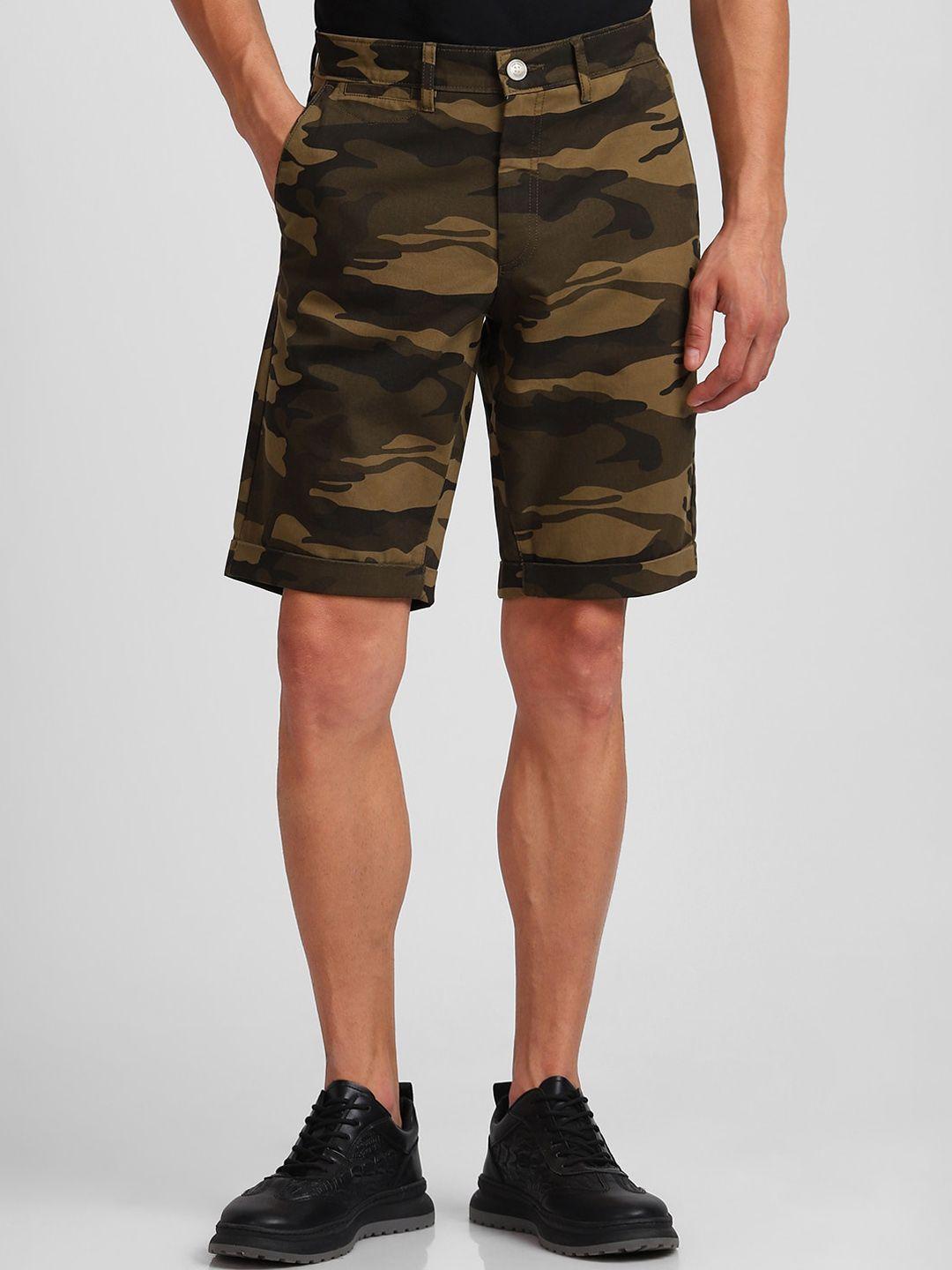 Allen Solly Men Camouflage Printed Slim Fit Pure Cotton Shorts