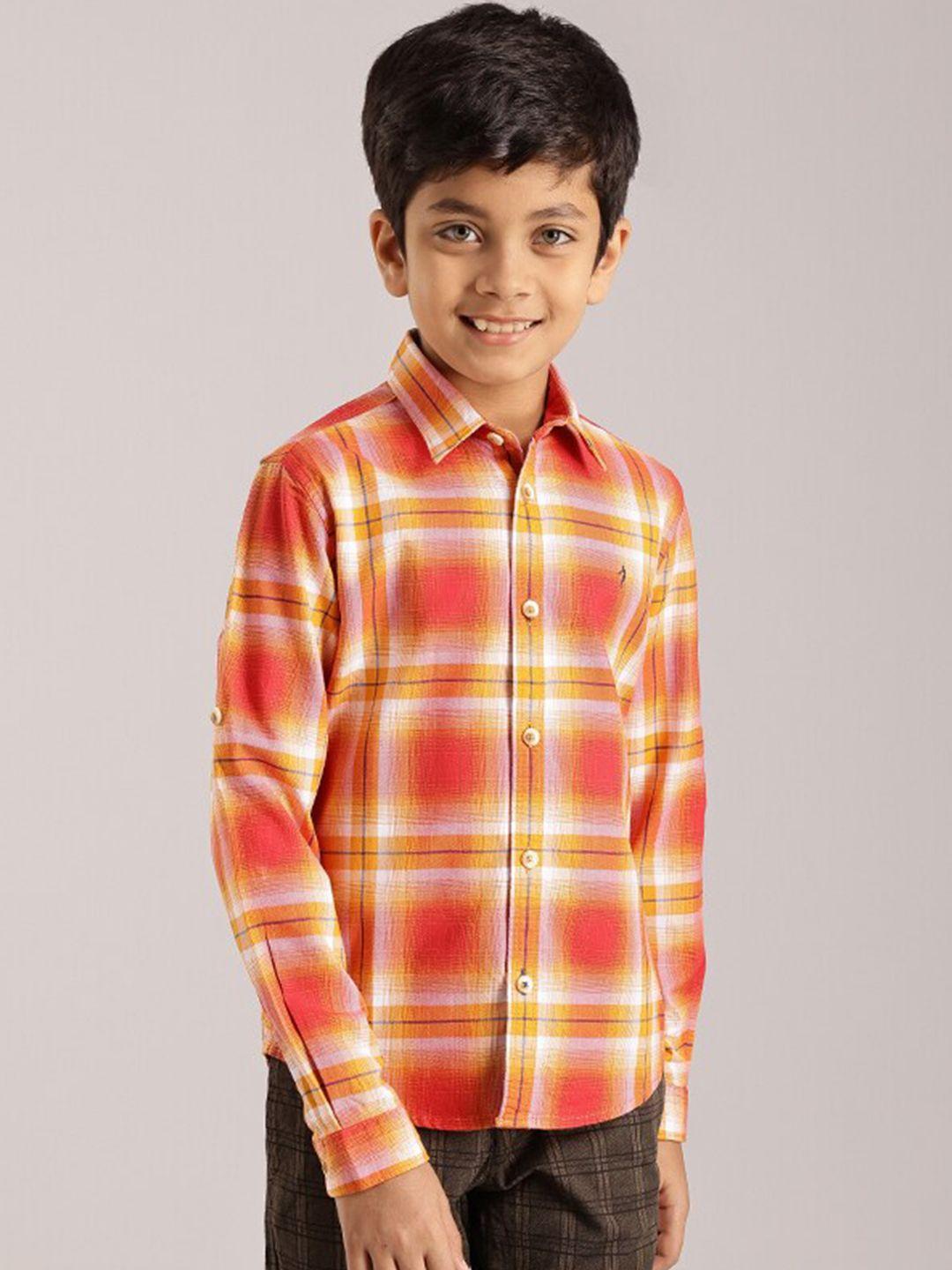 indian-terrain-boys-red-classic-tartan-checks-opaque-checked-casual-shirt