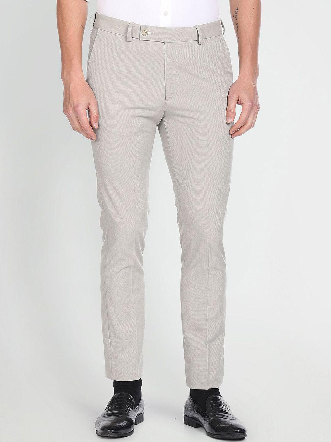arrow-men-beige-slim-fit-chinos-trousers