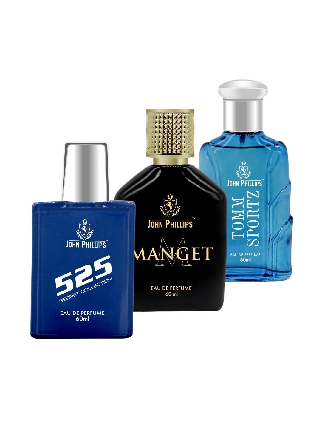 JOHN PHILLIPS Set of 3 Eau De Parfum - 525 + Manget + Tomm Sportz - 60ml Each