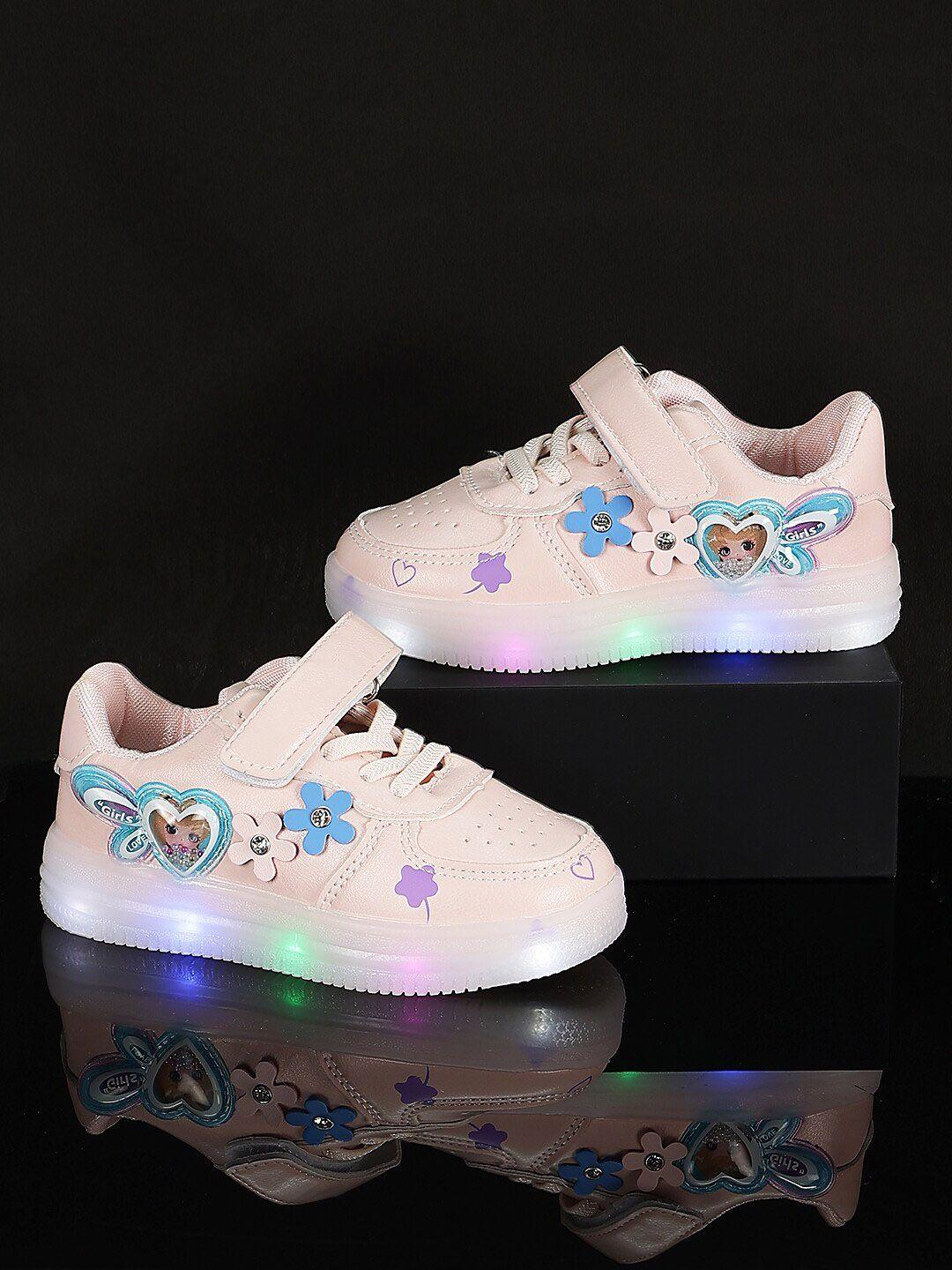 passion-petals-kids-printed-lightweight-basics-slip-on-sneakers-with-led-lights