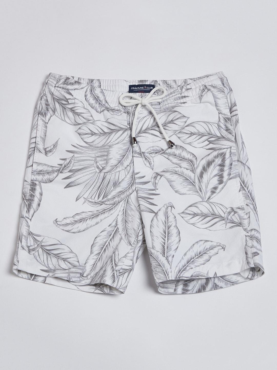 crimsoune-club-boys-white-floral-printed-shorts