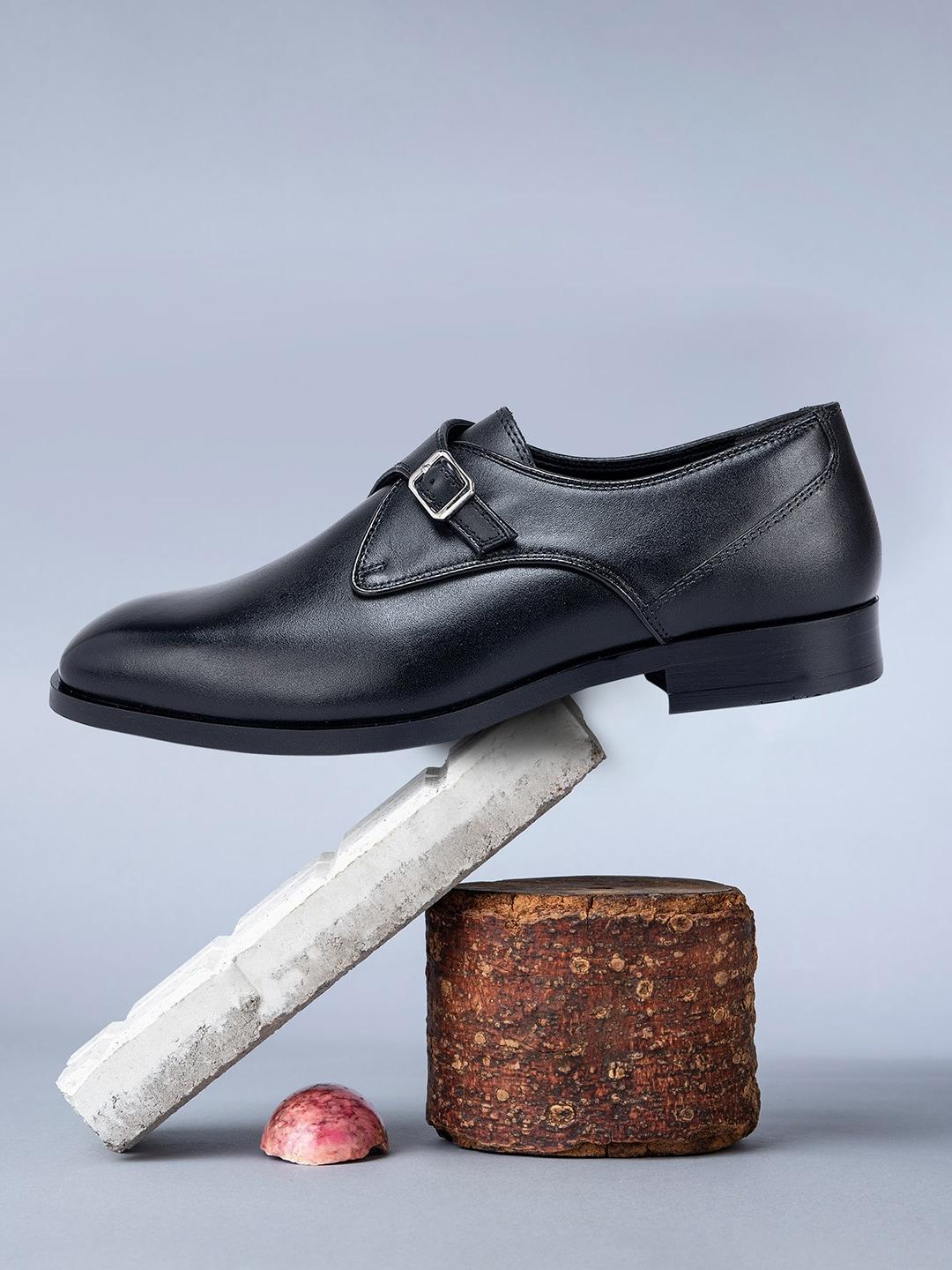 ROSSO BRUNELLO Men Single Straps Formal Monk Shoes