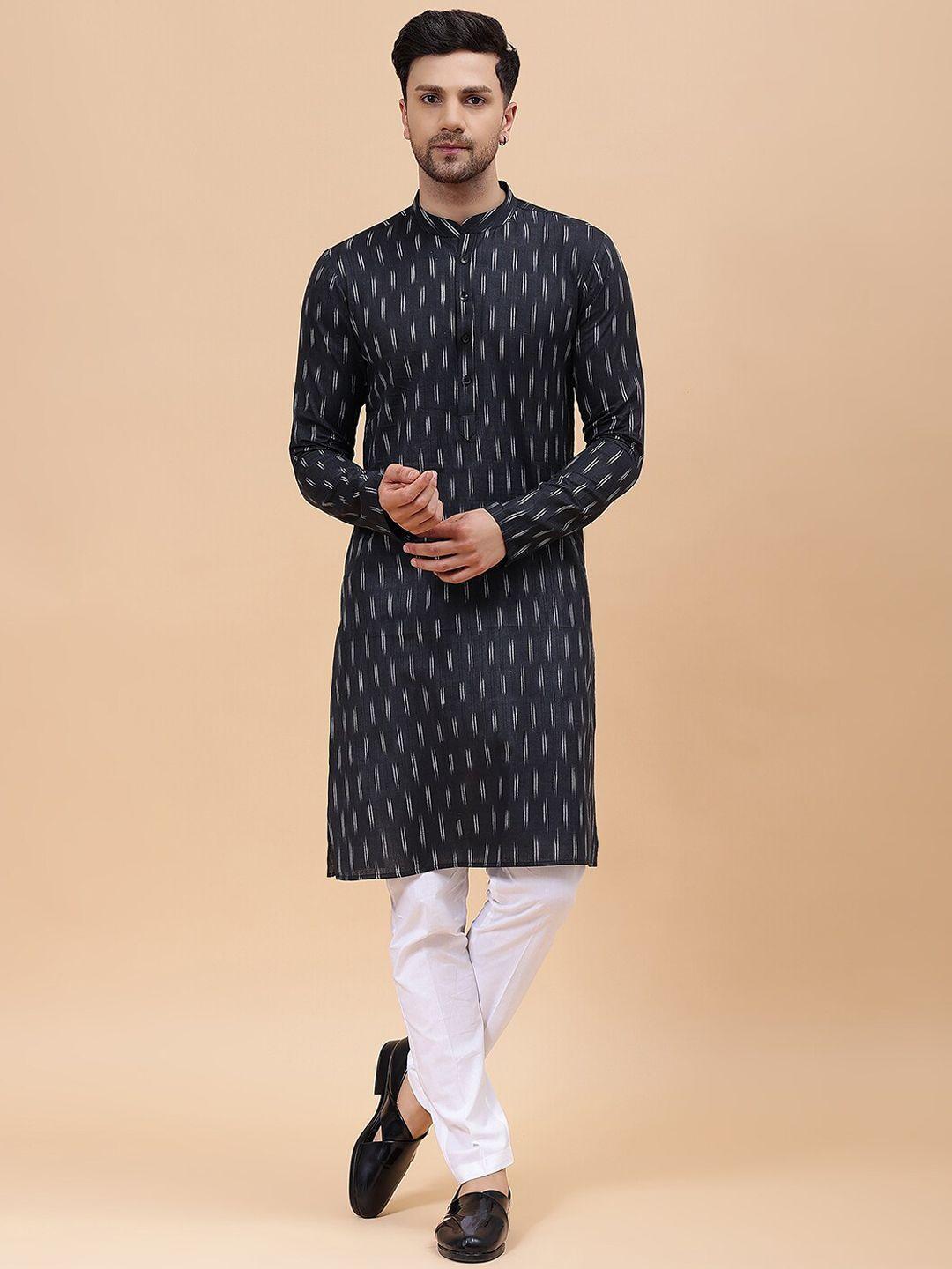 see-designs-geometric-printed-regular-pure-cotton-kurta-with-pyjamas