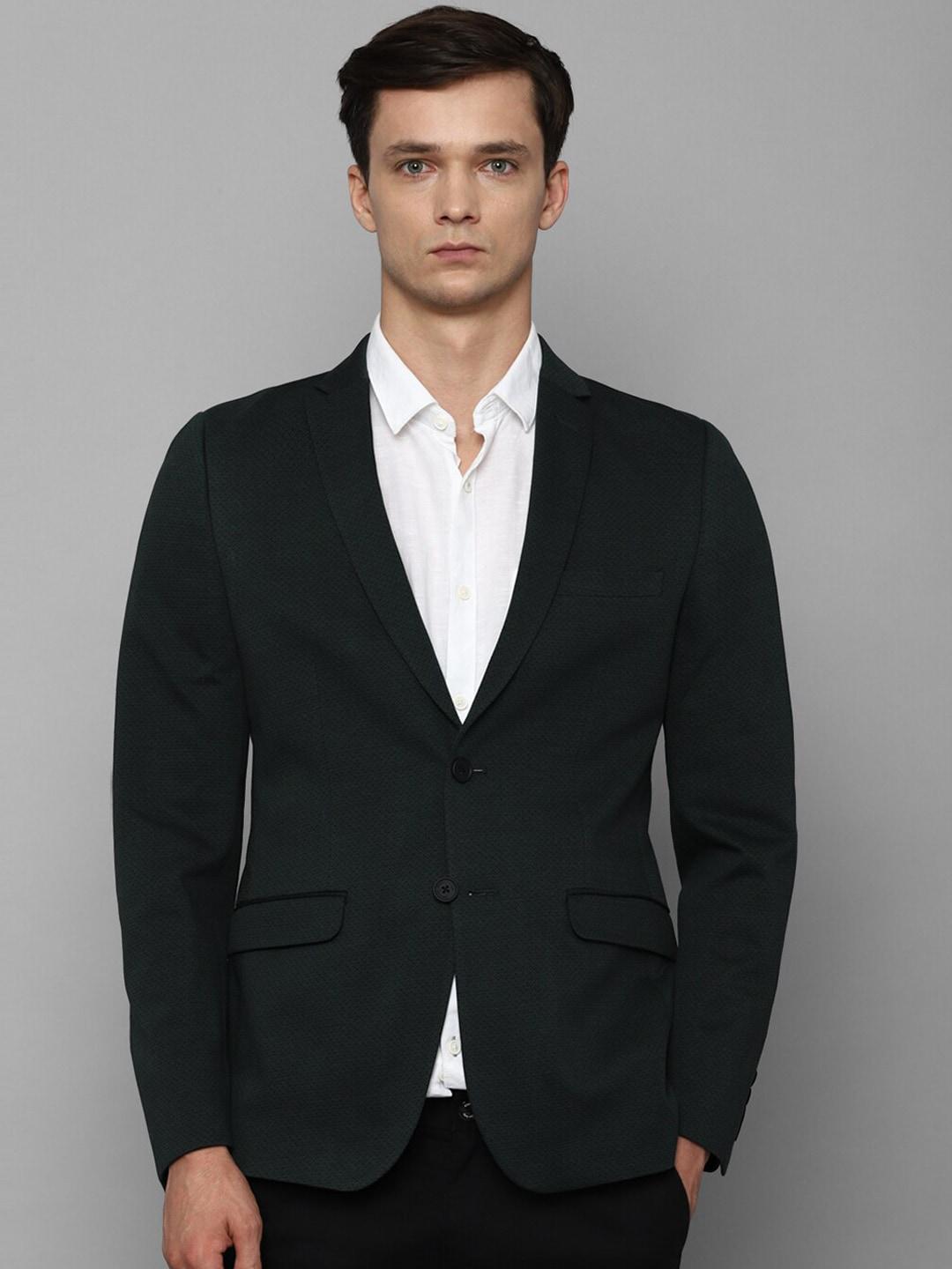 Louis Philippe Single-Breasted Slim-Fit Pure Cotton Casual Blazers