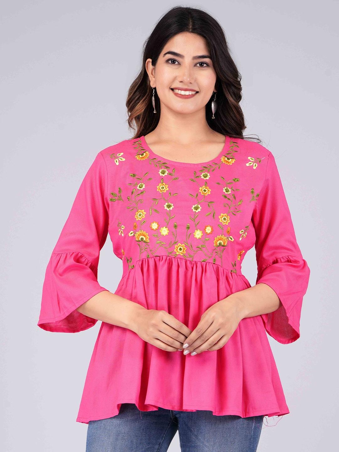 jaipur-fashion-mode-embroidered-bell-sleeves-top