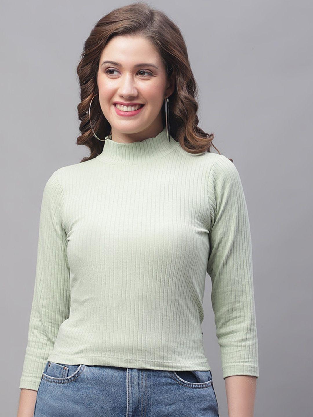 Friskers High Neck Cotton Fitted Top